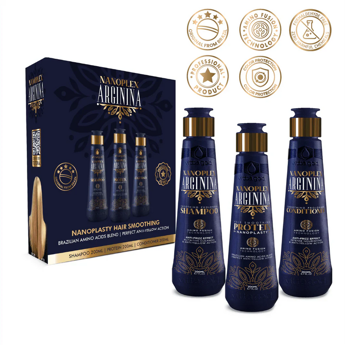 Vitta Gold - Nanoplex Arginina Hair Straightening Kit 200ml