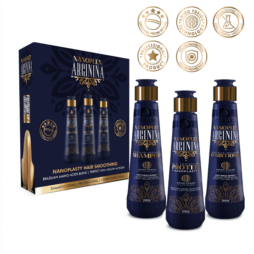 Vitta Gold - Nanoplex Arginina Hair Straightening Kit 200ml