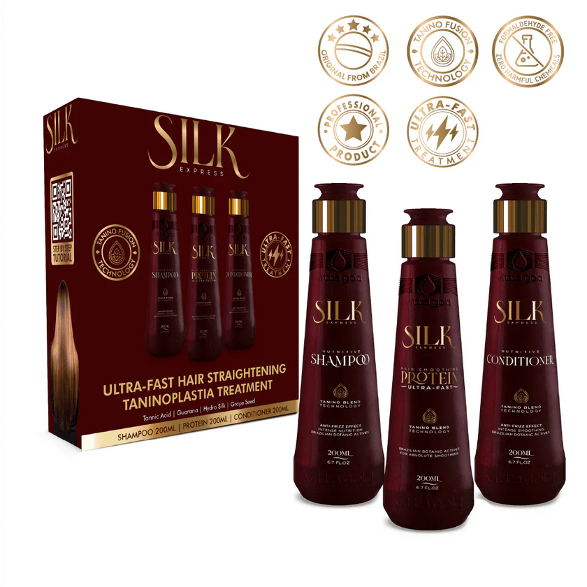 Vitta Gold - Silk Express Ultra-Fast Hair Straightening Treatment Kit 200ml